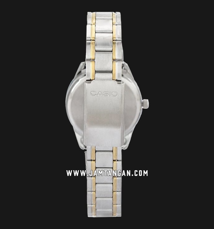 Casio General LTP-V005SG-7AUDF White Dial Dual Tone Stainless Steel Band