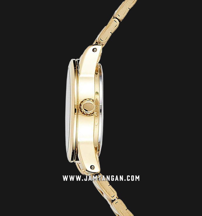 Casio General LTP-V006G-7BUDF Ladies White Dial Gold Tone Stainless Steel Strap