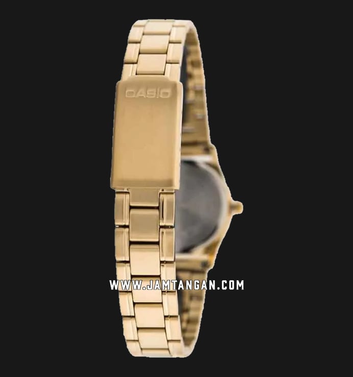Casio General LTP-V006G-7BUDF Ladies White Dial Gold Tone Stainless Steel Strap