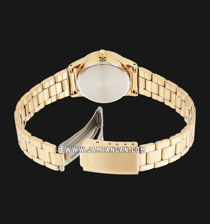 Casio General LTP-V006G-9BUDF Analog Ladies Gold Dial Gold Stainless Steel Band