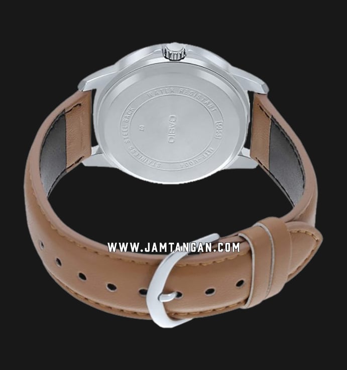 Casio General LTP-V006L-7B2UDF White Dial Brown Leather Band