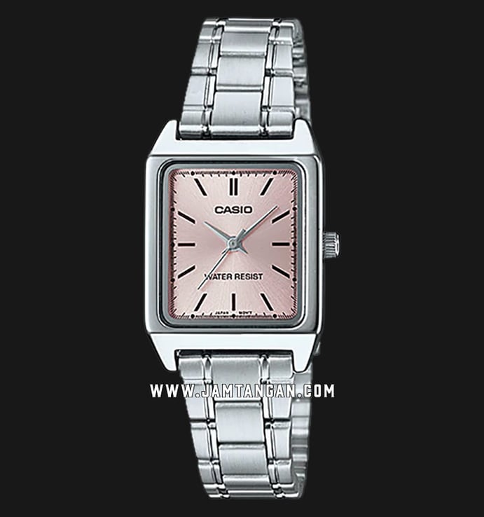 Casio General LTP-V007D-4EUDF Pink Dial Stainless Steel Band