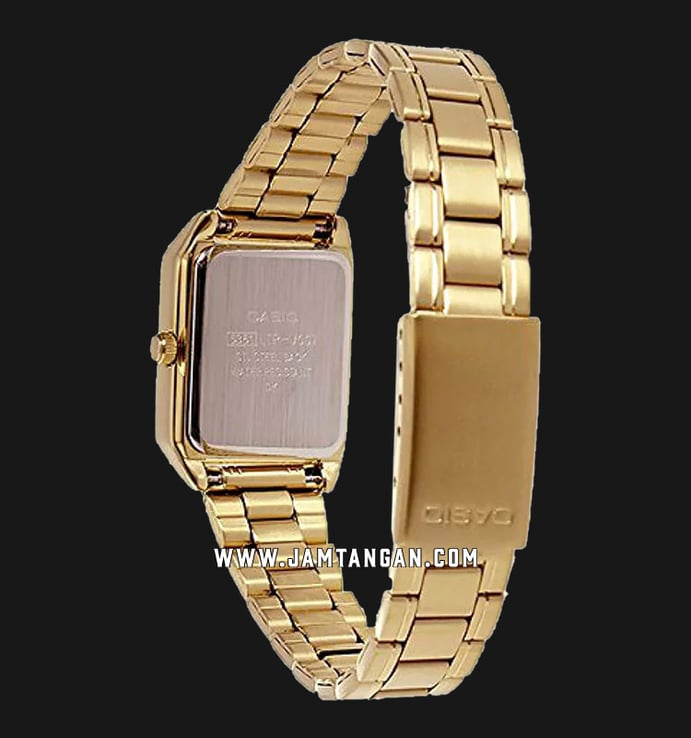 Casio General LTP-V007G-9BUDF Ladies White Dial Gold Stainless Steel Band