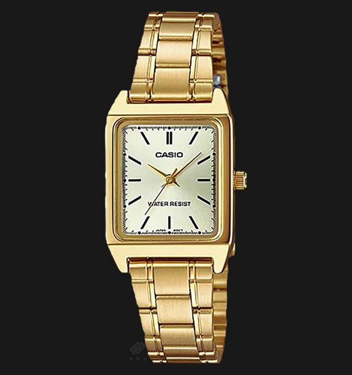 Casio General LTP-V007G-9EUDF Ladies White Dial Gold Stainless Steel Band