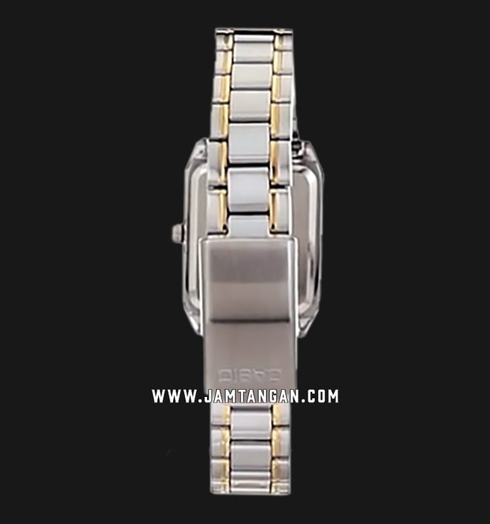 Casio General LTP-V007SG-9BUDF Ladies Analog Beige Dial Dual Tone Stainless Steel Band