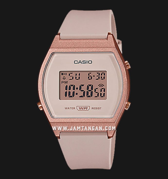 Casio General LW-204-4ADF Digital Dial Light Pink Resin Band
