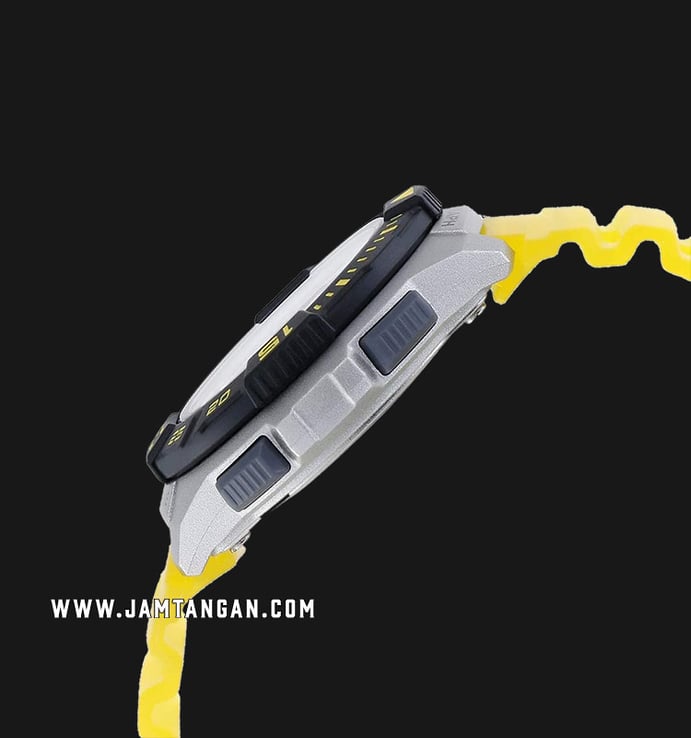 Casio LWS-1100H-9AVDF Tide Graph Digital Dial Yellow Resin Strap