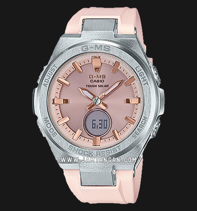 Casio Baby-G MSG Series MSG-S200-4ADR Ladies Digital Analog Dial Pink Resin Band