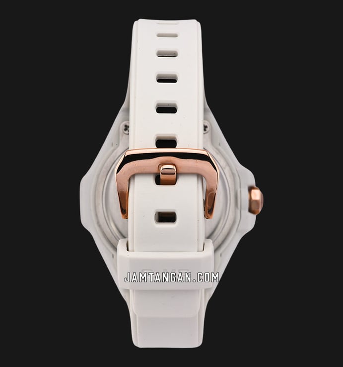 Casio Baby-G MSG Series MSG-S500G-7A2DR Ladies Tough Solar Rose Gold Dial White Resin Band