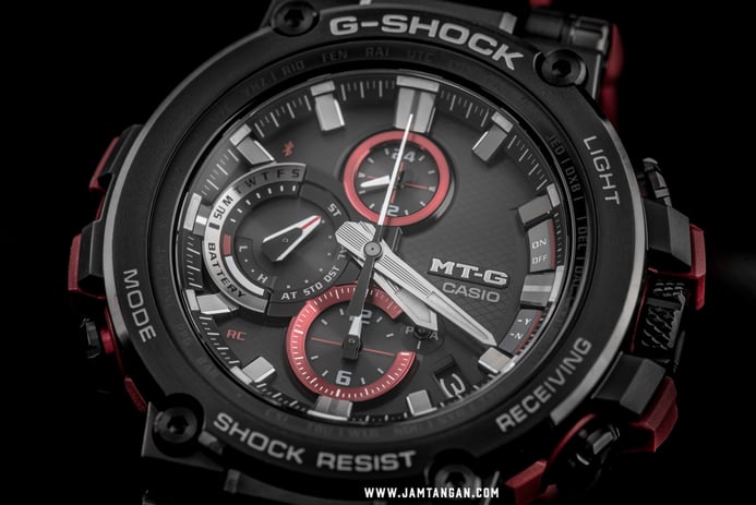 Casio G-Shock MTG-B1000B-1A4JF MT-G Chronograph Baselworld 2018 Black Dial Red Rubber Strap