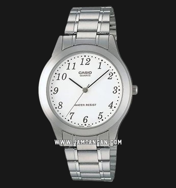Casio MTP-1128A-7BRDF Enticer Men White Dial Stainless Steel Strap