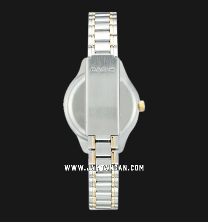 Casio General MTP-1128G-7BRDF Men White Dial Dual Tone Stainless Steel Strap