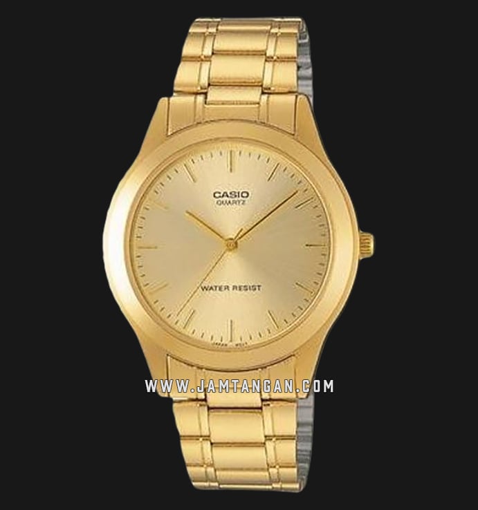 Casio General MTP-1128N-9ARDF Men Gold Dial Gold Stainless Steel Strap