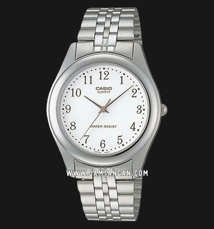 Casio MTP-1129A-7BRDF Enticer Men White Dial Stainless Steel Band