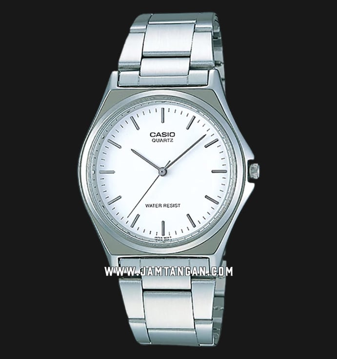 Casio General MTP-1130A-7ARDF Enticer Men White Dial Stainless Steel Strap