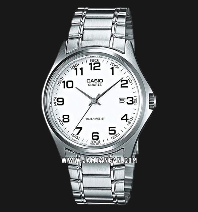 Casio General MTP-1183A-7BDF Enticer Men White Dial Stainless Steel Band