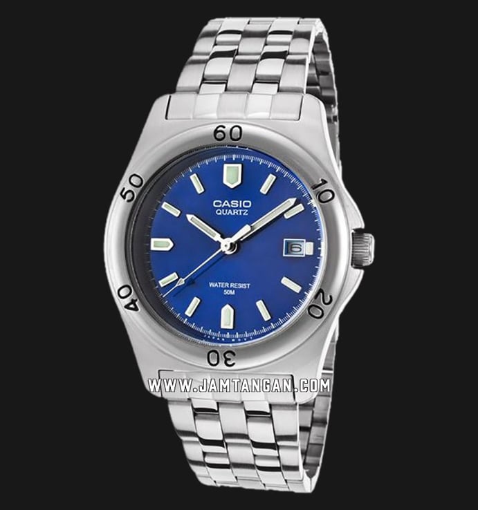 Casio MTP-1213A-2AVDF Men Analog Blue Dial Stainless Steel Strap