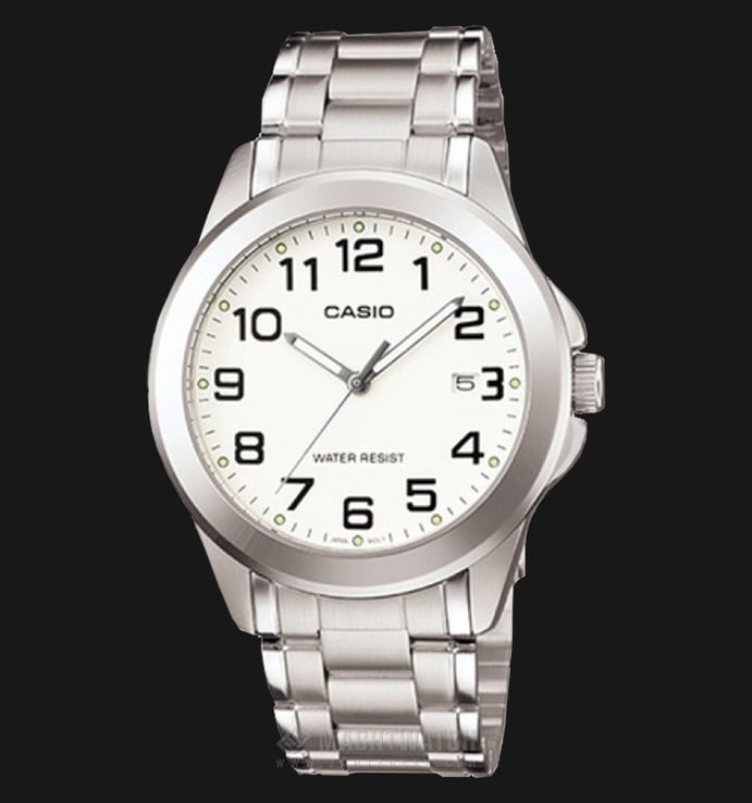 Casio General MTP-1215A-7B2DF Men White Dial Stainless Steel Strap