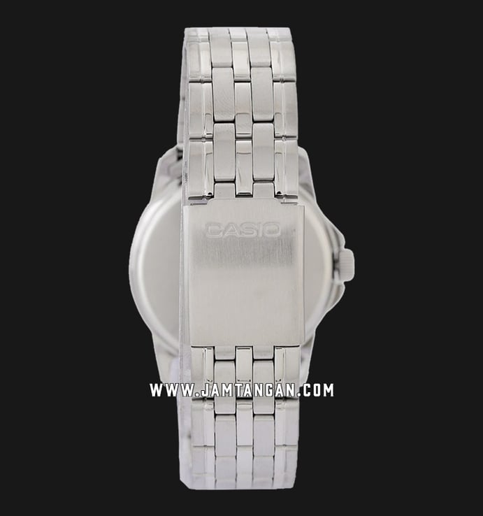 Casio General MTP-1216A-7BDF Enticer Men White Dial Stainless Steel Strap