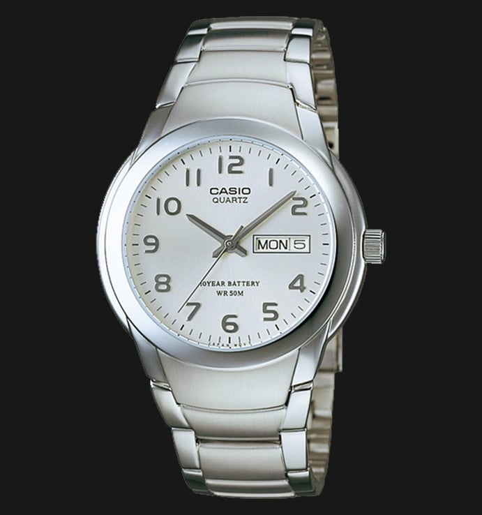 Casio General MTP-1229D-7AVDF White Dial Stainless Steel Strap