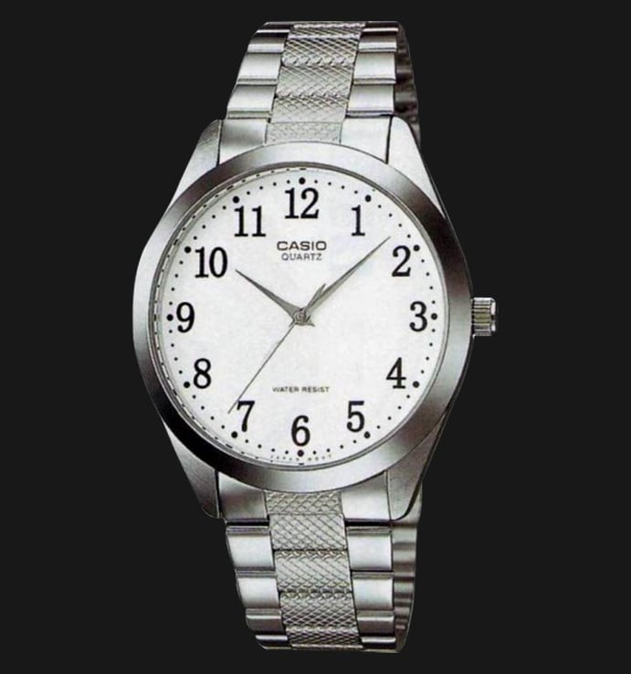 Casio General MTP-1274D-7BDF White Dial Stainless Steel Strap