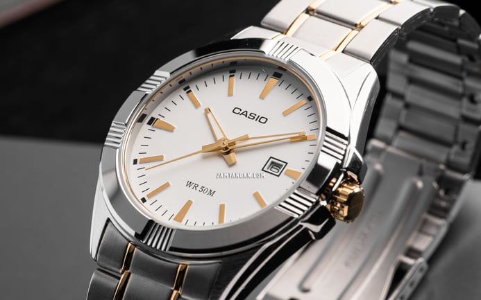 Casio General MTP-1308SG-7AVDF Men Silver Dial Dual Tone Stainless Steel Strap