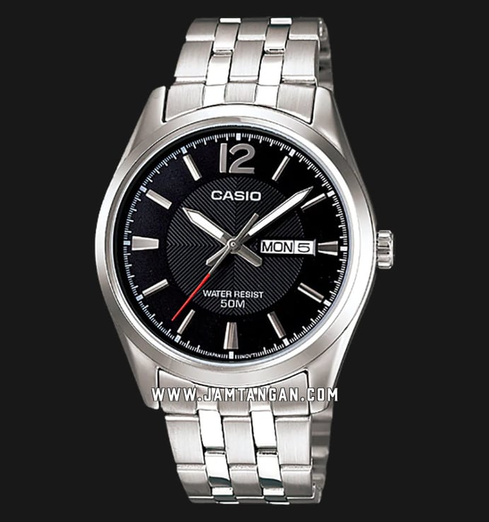 Casio General MTP-1335D-1AVDF Enticer Men Analog Black Dial Stainless Steel Band