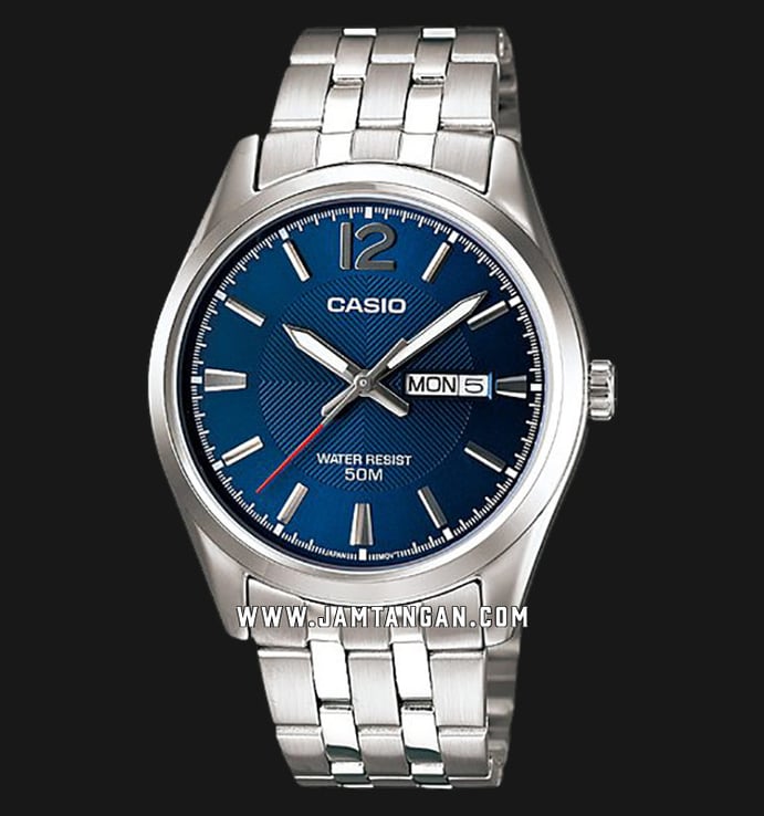 Casio General MTP-1335D-2AVDF Enticer Men Analog Blue Dial Stainless Steel Band