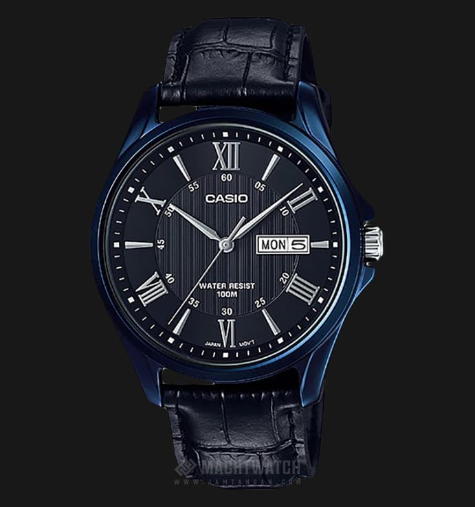 Casio Standard MTP-1384BUL-1AVDF - Enticer Series - Gents - Leather Strap