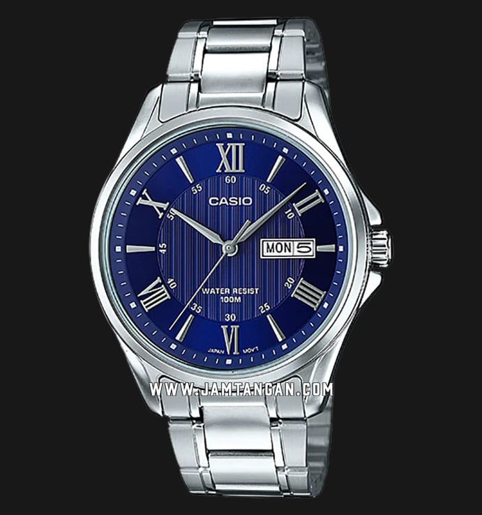 Casio General MTP-1384D-2AVDF Men Blue Dial Stainless Steel Band