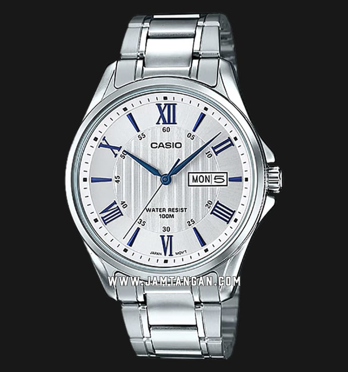 Casio General MTP-1384D-7A2VDF Enticer Men Analog Silver Dial Stainless Steel Strap