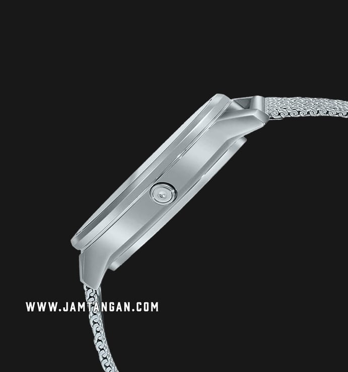 Casio General MTP-B200M-7EDF Dress Men Silver Digital Analog Dial Mesh Band