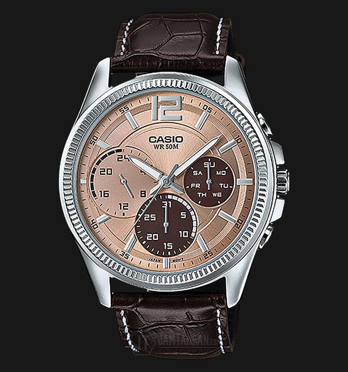 Casio MTP-E305L-5AVDF Enticer Leather Band