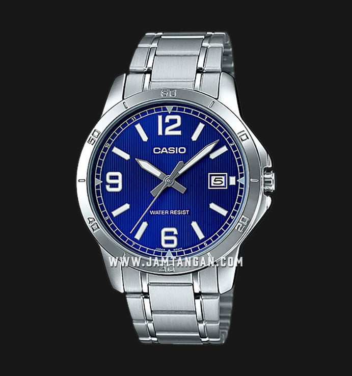 Casio General MTP-V004D-2BUDF Blue Dial Stainless Steel Band