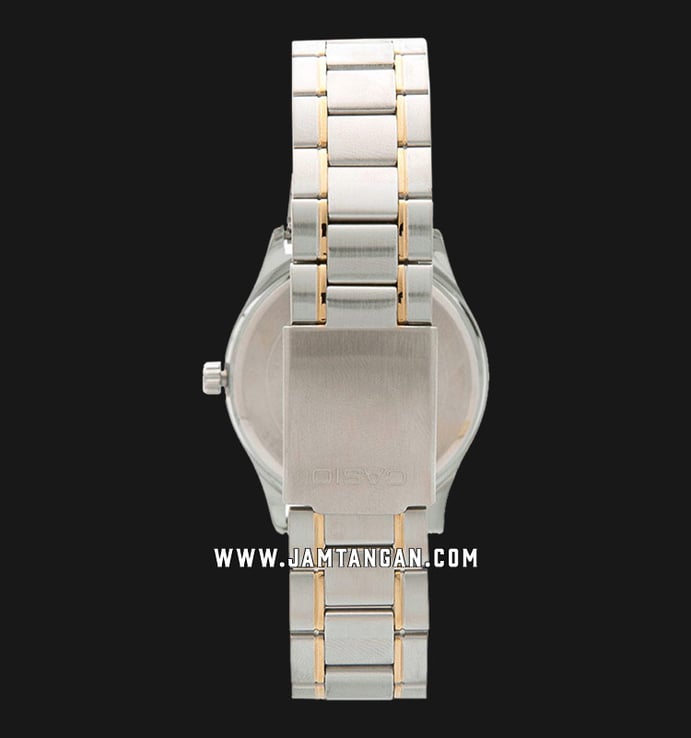 Casio General MTP-V006SG-9BUDF Men Beige Dial Dual Tone Stainless Steel Band
