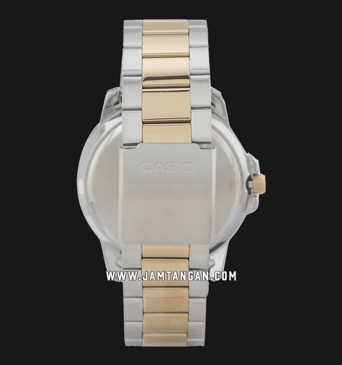 Casio General MTP-VD01SG-9BVUDF Enticer Men Gold Dial Dual Tone Stainless Steel Band