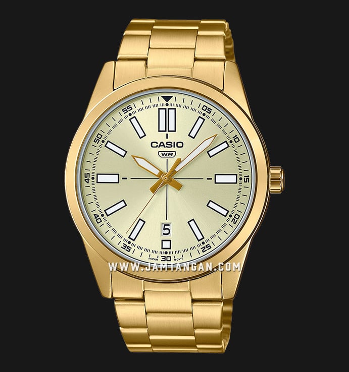 Casio General MTP-VD02G-9EUDF Dress Men Soft Gold Dial Gold Stainless Steel Band