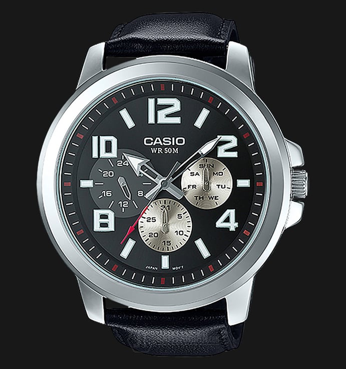 Casio MTP-X300L-1AVDF Leather Strap