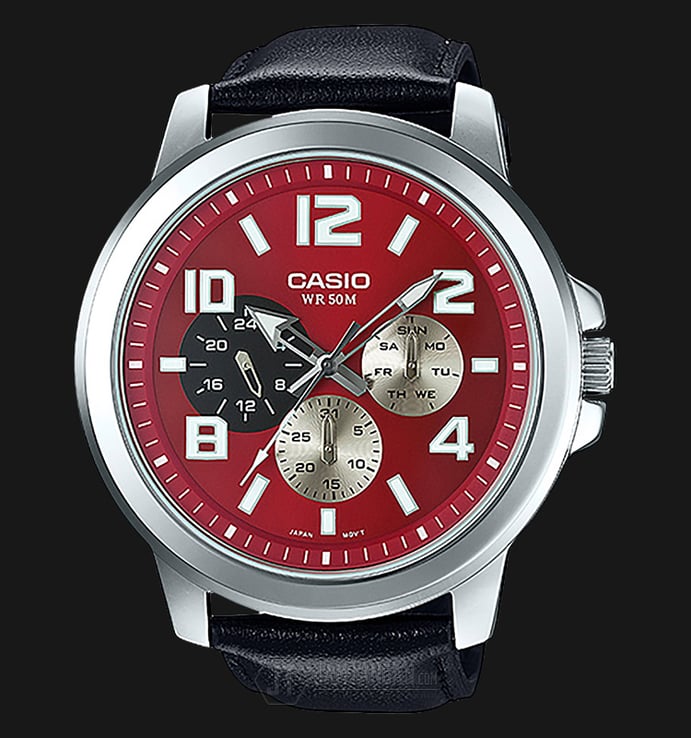 Casio MTP-X300L-4AVDF Leather Strap