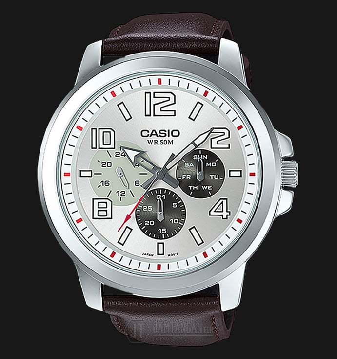 Casio MTP-X300L-7AVDF Leather Strap
