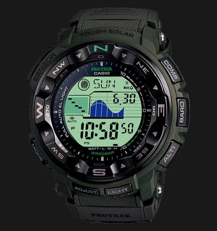 Casio Pro Trek PRG-250B-3DR Tough Solar Triple Sensor Watch