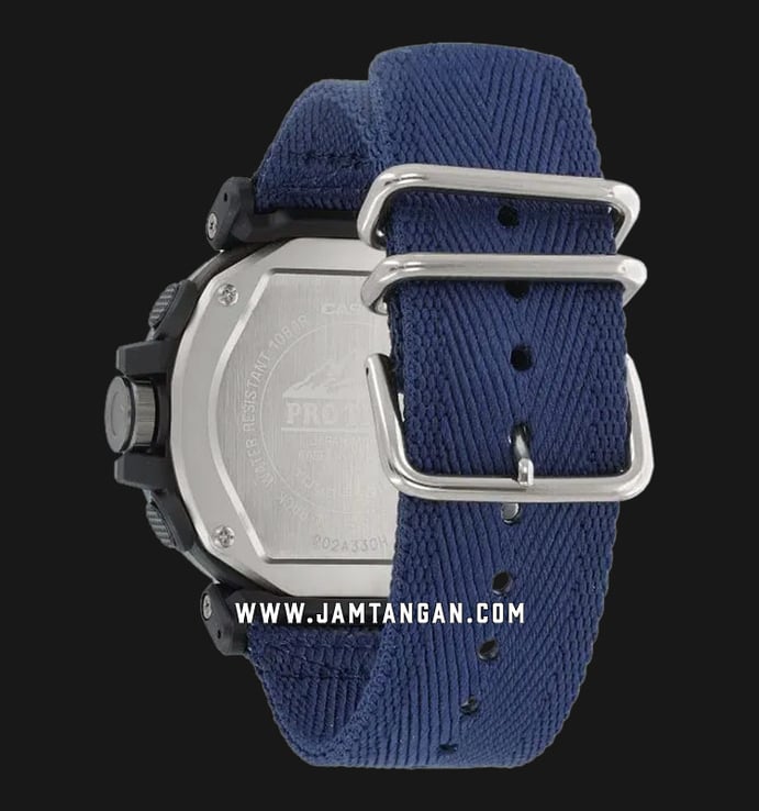 Casio Pro Trek PRG-600YB-2DR Navy Blue Series Digital Analog Dial Blue Fabric Watch Straps