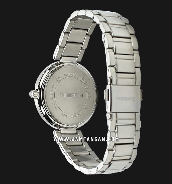 Casio Sheen SHE-3050D-7AUDR Silver Dial Stainless Steel Strap