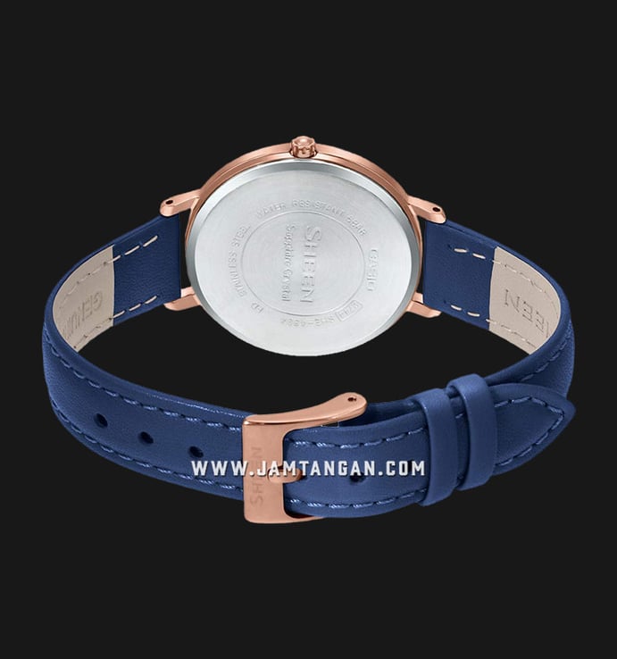 Casio Sheen SHE-4534PGL-2AUDF Blue Dial Blue Leather Band