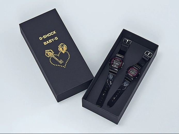 Casio G-Shock Couple SLV-18B-1DR Digital Display Black Resin Strap