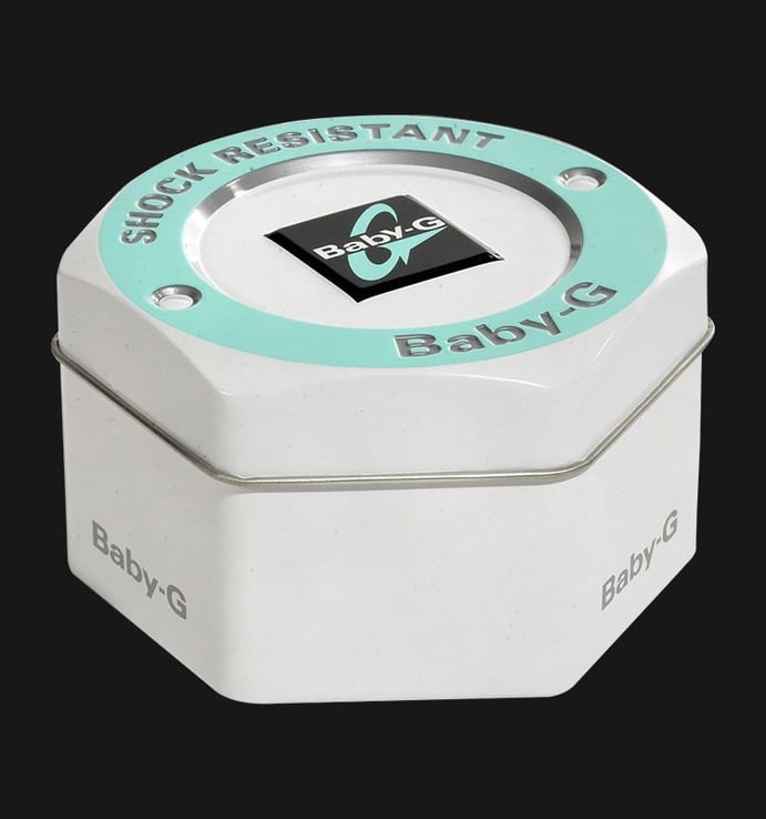 Casio Baby-G BGA-180-7B1DR White Digital Analog Dial White Resin Strap