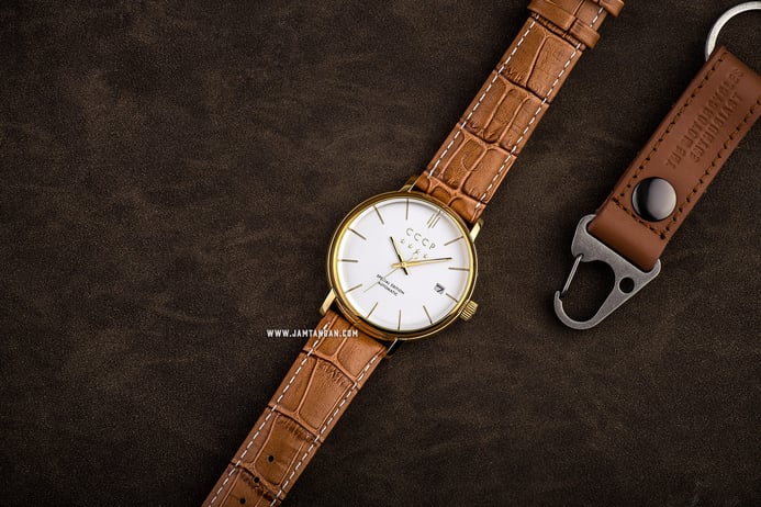 CCCP Heritage CP-7019-05-V2 Automatic Special Edition White Dial Brown Leather Strap