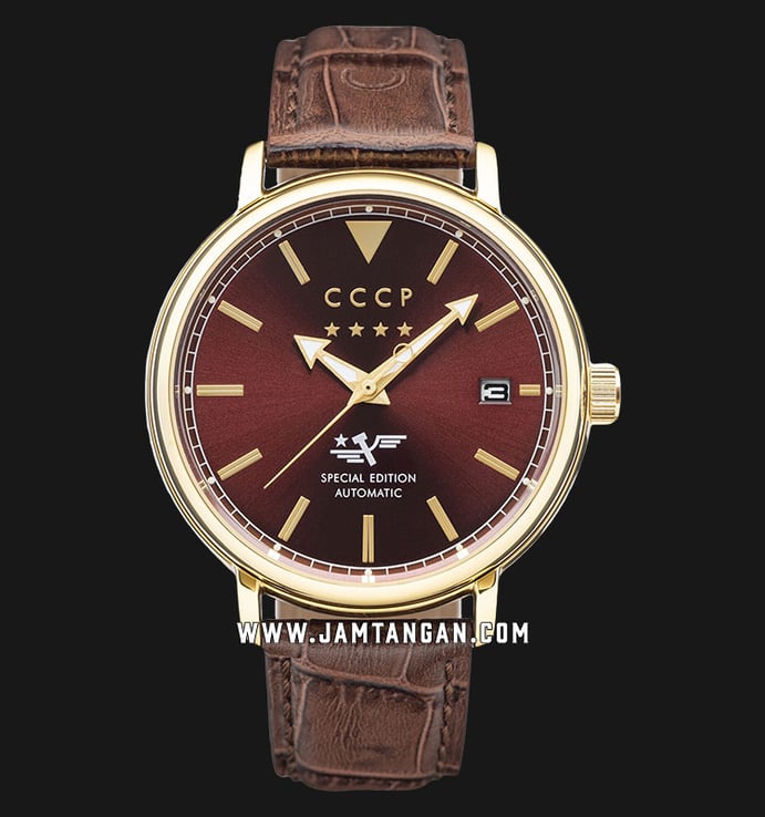 CCCP Heritage CP-7020-06 Automatic Brown Dial Brown Leather Strap