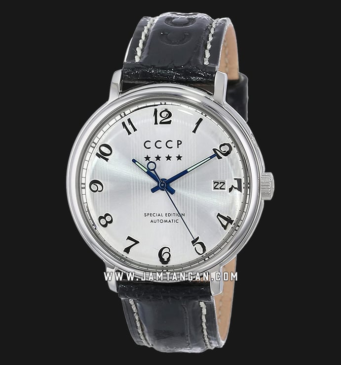 CCCP Heritage CP-7021-02 Automatic Silver Dial Black Leather Strap
