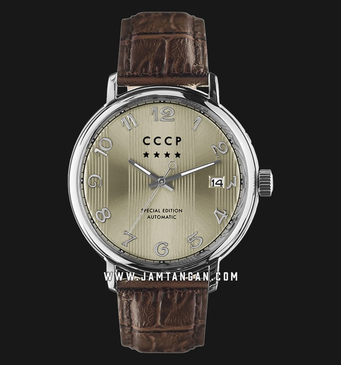CCCP Heritage CP-7021-0A Automatic Beige Dial Brown Leather Strap